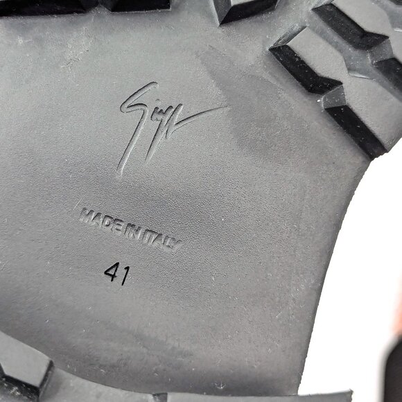 Giuseppe Zanotti Women Pink Salmon Croc Lace Leather Combat Boots 10.5US EUR 41 - Picture 8 of 8